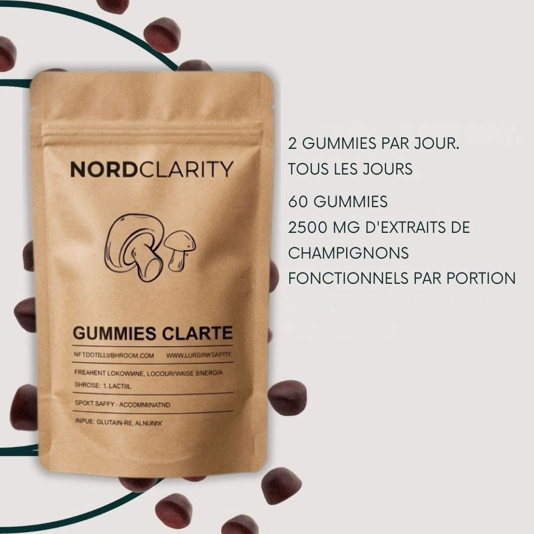 Gummies Clarté — 10 Champignons Fonctionnels